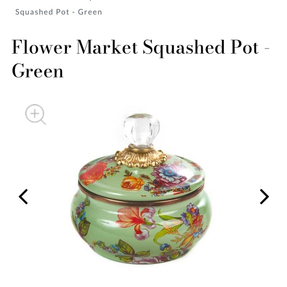 Mackenzie Childs squashed pot garden print